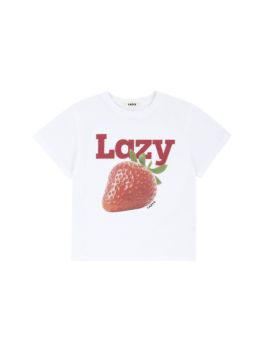 Lazy Strawberry Crop T-shirt (2color)