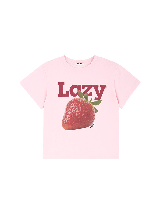 Lazy Strawberry Crop T-shirt (2color)