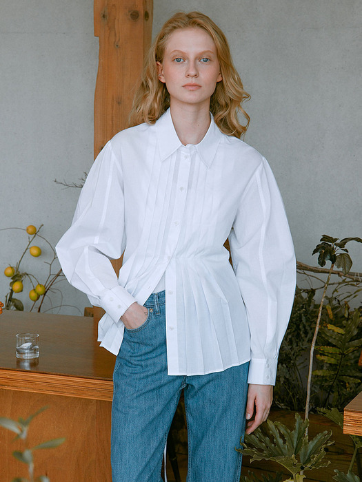 Pintuck A-Line Blouse SW3SB109-01