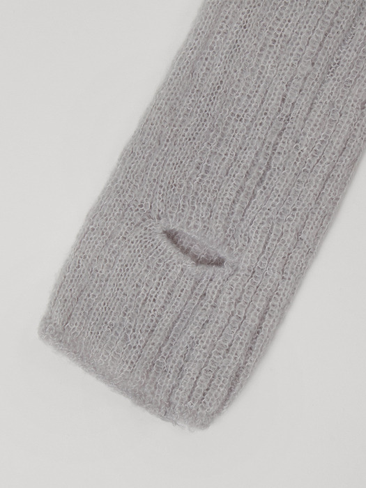 MOHAIR LEG AND ARM WARMERS_ASH GRAY