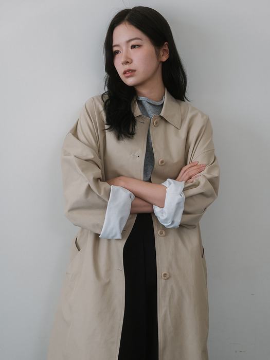 Over long Trench Coat - Beige