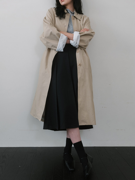 Over long Trench Coat - Beige