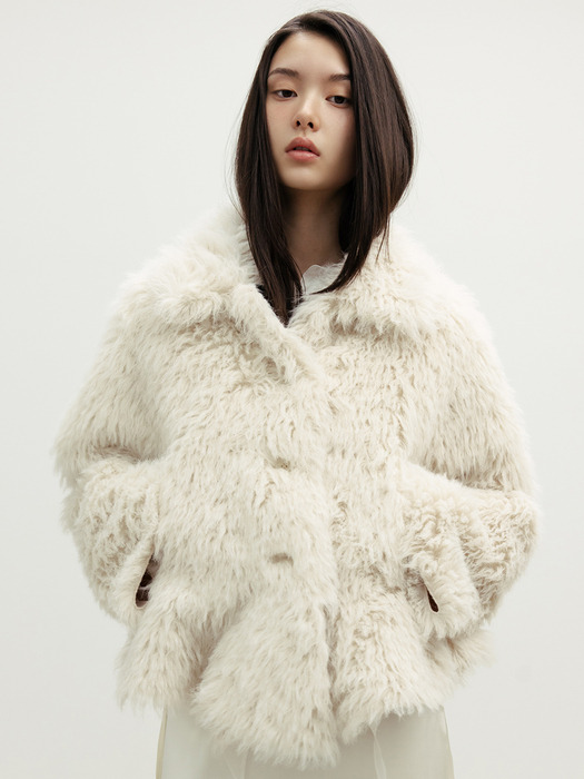 SLIT FLARE FUR JACKET_TT4W002IV