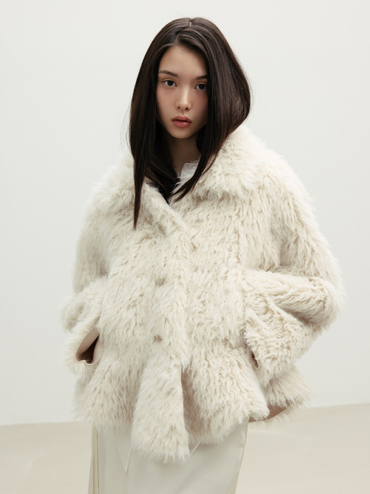 SLIT FLARE FUR JACKET_TT4W002IV