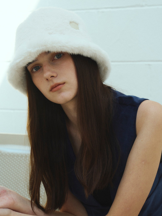 Milky fur bucket hat_4color