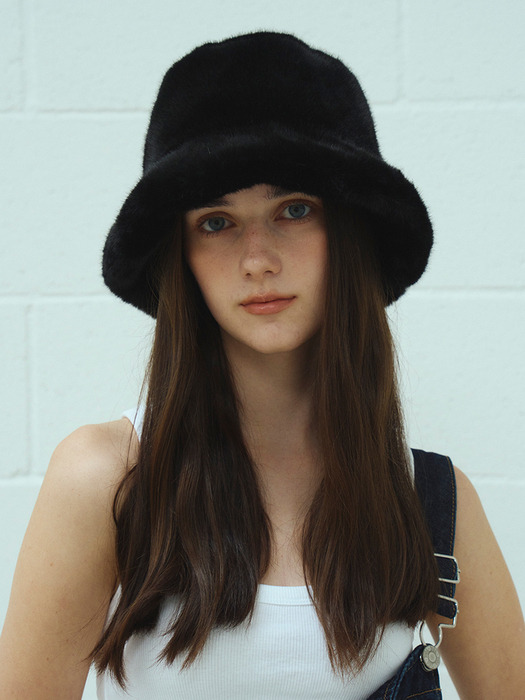 Milky fur bucket hat_4color