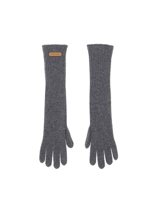 LONG KNIT GLOVES [CHARCOAL]