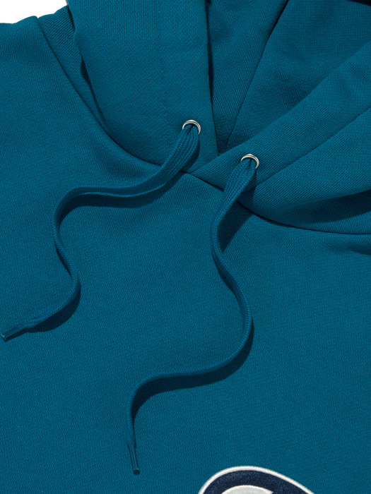 [ASIA] Super Fleece 그래픽 후드스웨트셔츠 (TURQUOISE BLUE) CKTS4F512T2