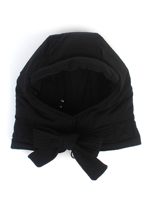 Muji Padding Black Balaclava 패딩모자