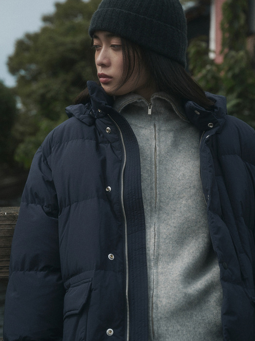 MORI HOOD DOWN PADDING_NAVY