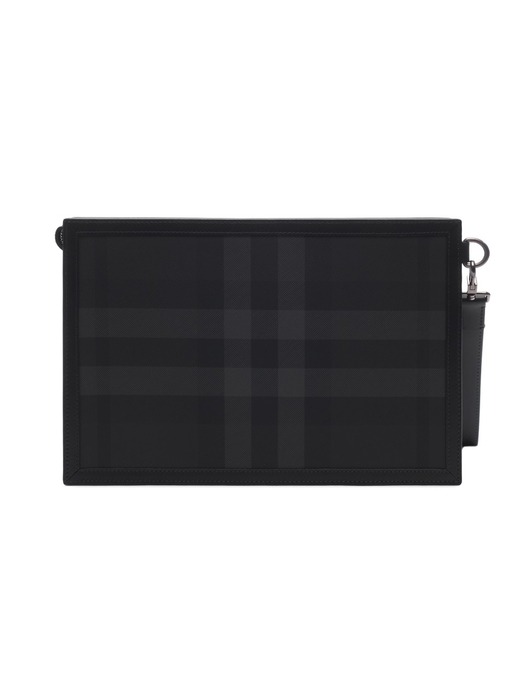 25SS 남성 체크 클러치백 (8070205 CHARCOAL 25S)