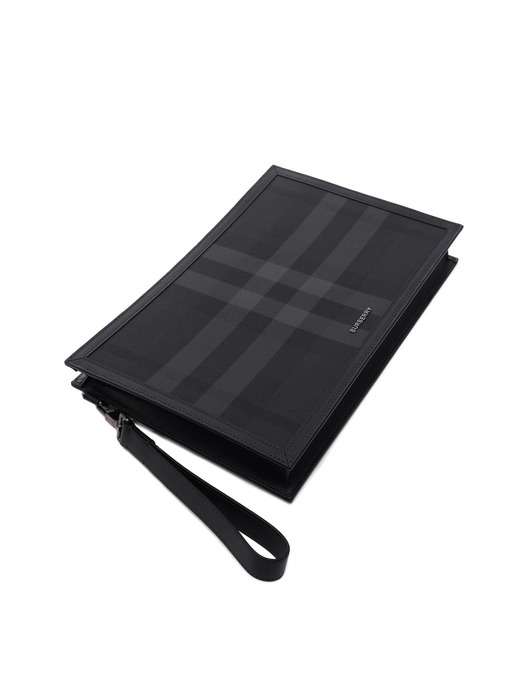 25SS 남성 체크 클러치백 (8070205 CHARCOAL 25S)