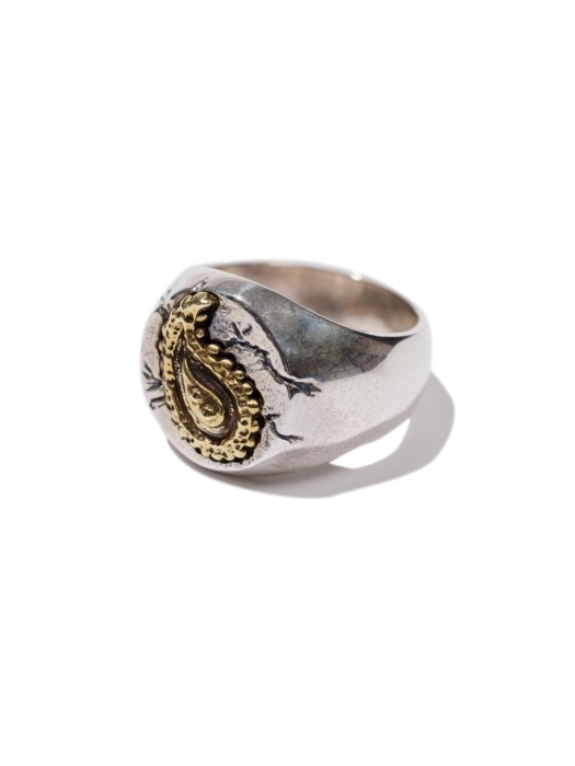 Paisley ring (silver,brass)