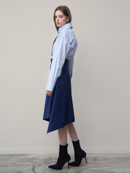 Asymmetric Skirt (Navy)