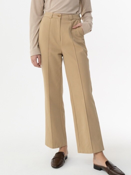 18W PINTUCK PANTS (BEIGE)