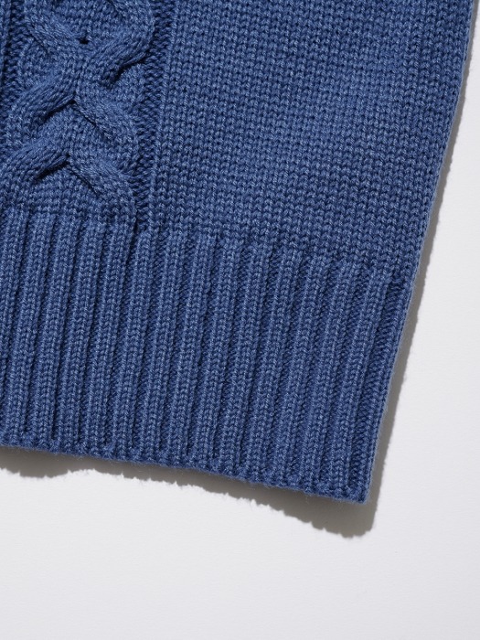 19 TWISTED ROUND KNIT [BLUE]