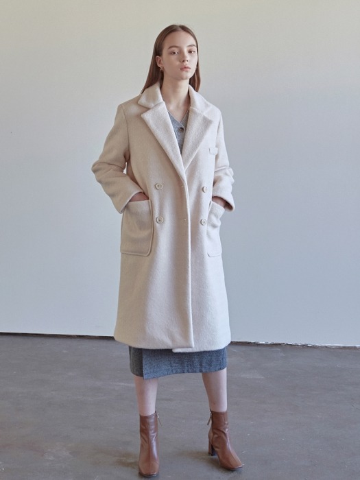 SNOW WOOL LONG COAT_IVORY