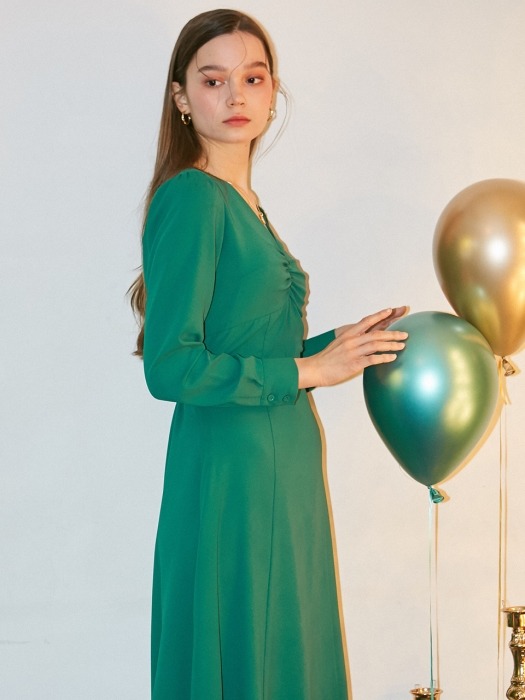 Classic Midi Dress_ Green