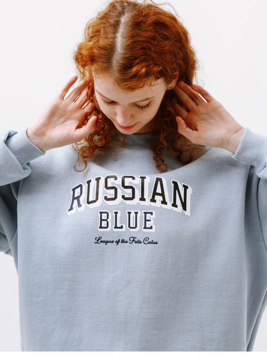 CAT SERIES SWEATSHIRT SOFTBLUE