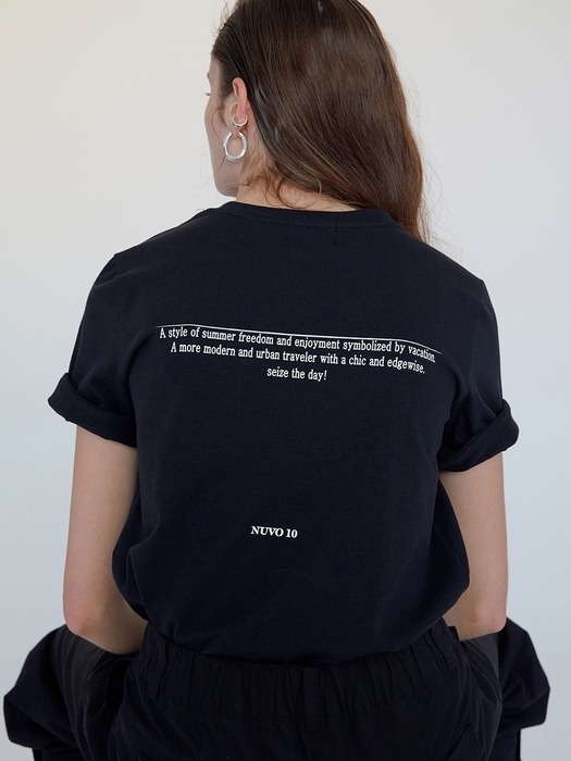 lettering print t-shirt VWTSKE0200