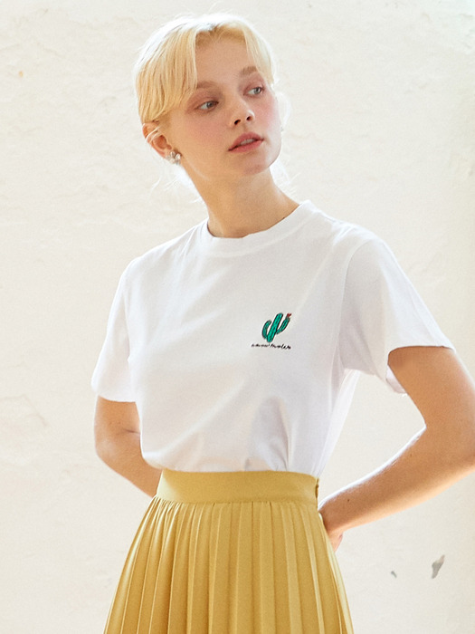 AMR1040 cactus basic T-shirt (white)