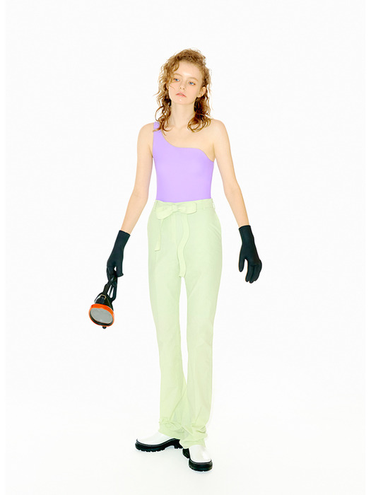 LIME STRAIGHT TROUSERS