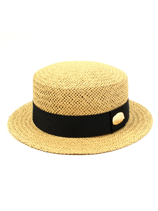 Beige Flat Short Panama Hat 여름페도라