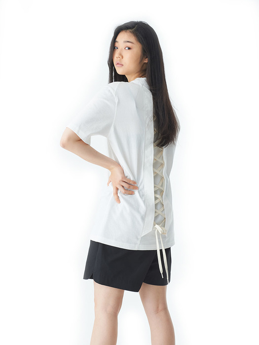 Back Lace-up T-Shirts 2020ver (WH)_ PA1TS4242