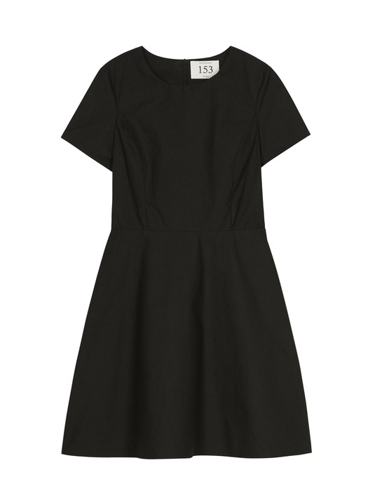 Round Short Dress Black