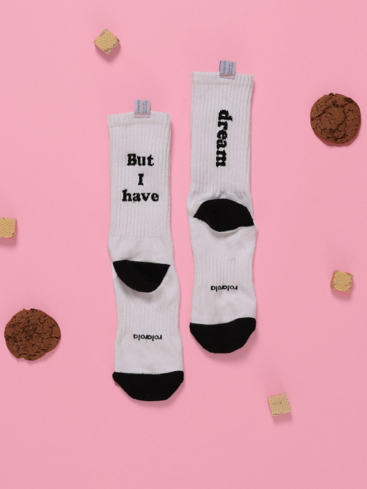 (SC-20501) BUT I HAVE DREAM SOCKS WHITE