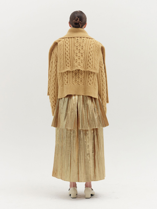 QUELLER Cable-knit Sweater - Yellow