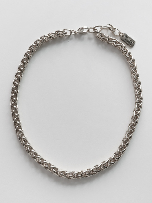 Glam Rope chain Necklace Silver