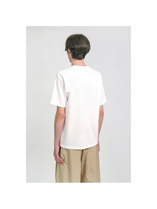 woven top basic t-shirt_CWTAM21411WHX