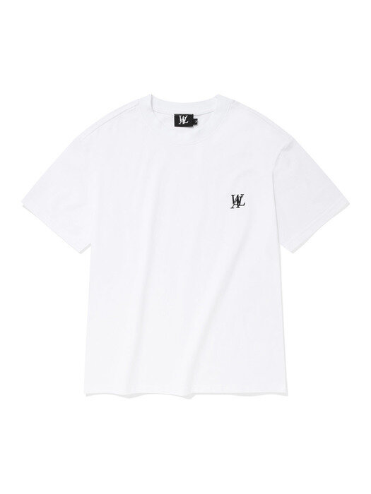 Signature embroidery short sleeved T-shirt - WHITE 