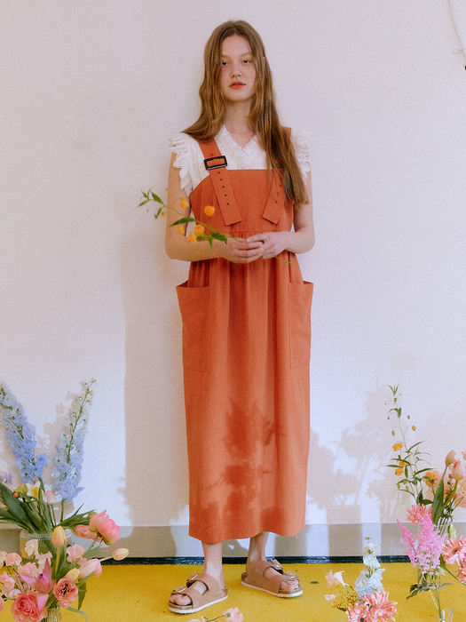 Garden Overall Dress_Orange