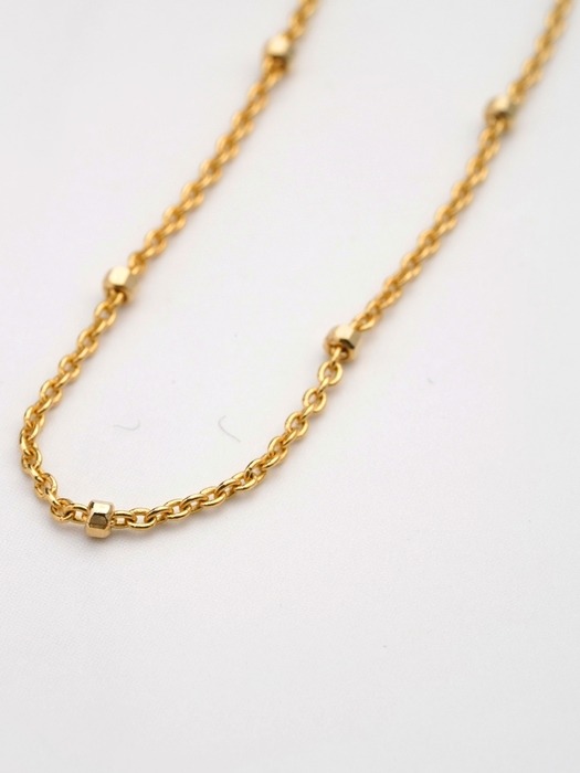 Mini cube gold chain Necklace 미니 큐브 클립 체인 레이어드 목걸이