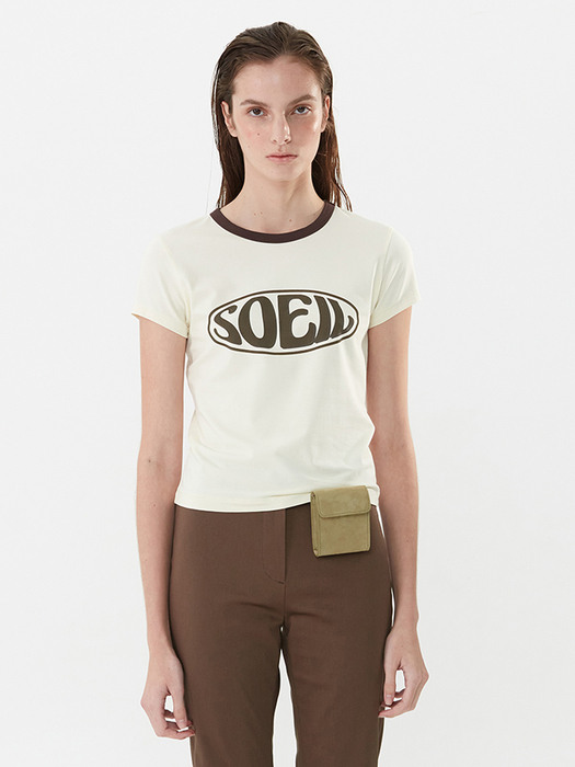 SOEIL FITTED T-SHIRT, CREAM