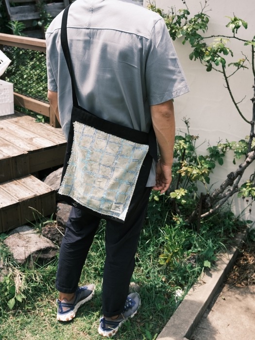 [Patchwork Canvas Bag] Reef Check - Sand