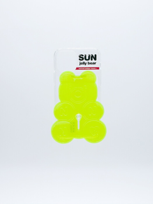 SUN CASE CLEAR JELLY BEAR LIME