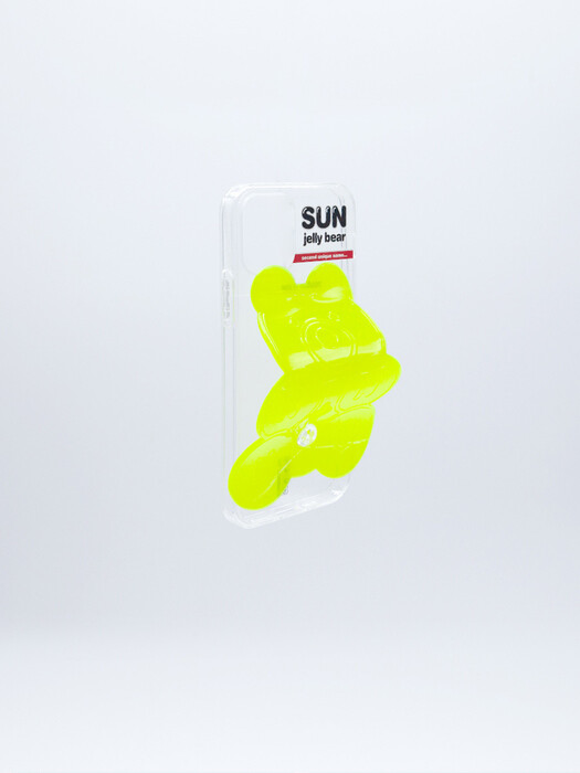 SUN CASE CLEAR JELLY BEAR LIME