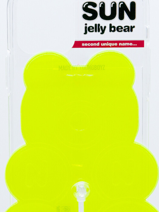 SUN CASE CLEAR JELLY BEAR LIME