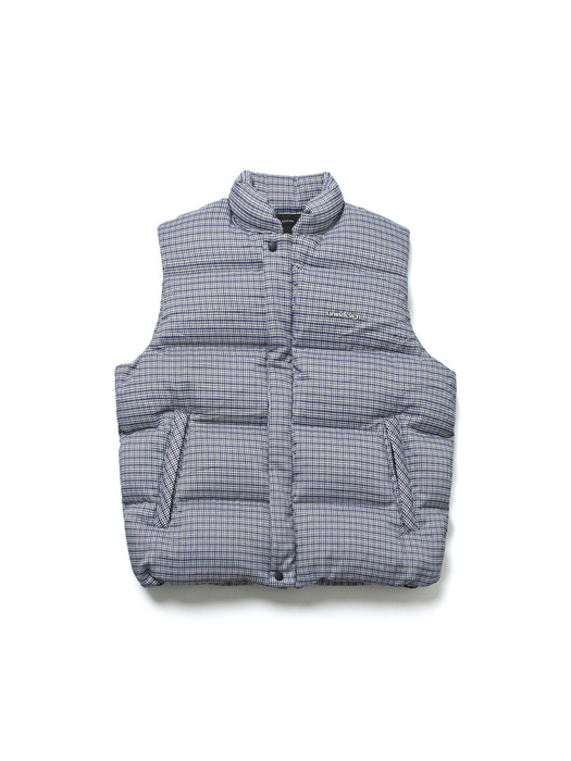 CHECK DOWN PADDING VEST_WINTER BLUE