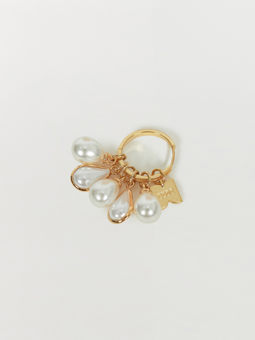 TEAF Pearl Ring Earrings - Gold/Ivory