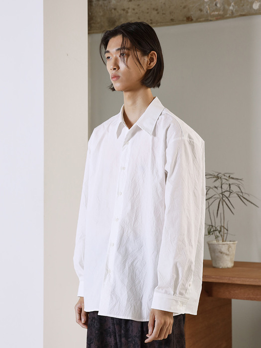 mild wrinkle shirt (white)