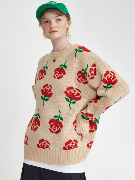 Rose pattern Knit