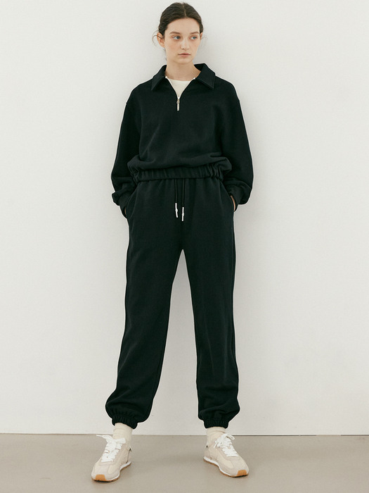 cotton jogger pants (black)