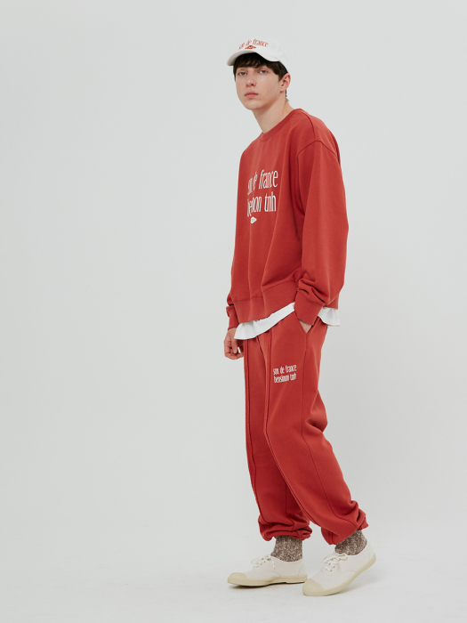 [벤시몽 x TMH] LOGO SWEAT PANTS (FOR MEN) - BRIQUE