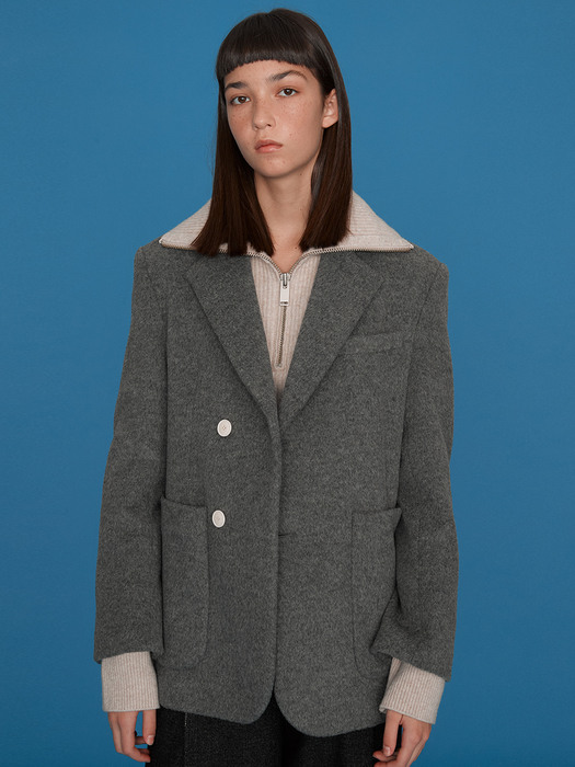 Mia 2-Button wool jacket_D/Grey
