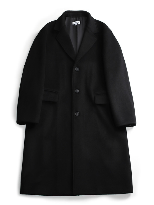 COZY SINGLE WOOL COAT_BLACK