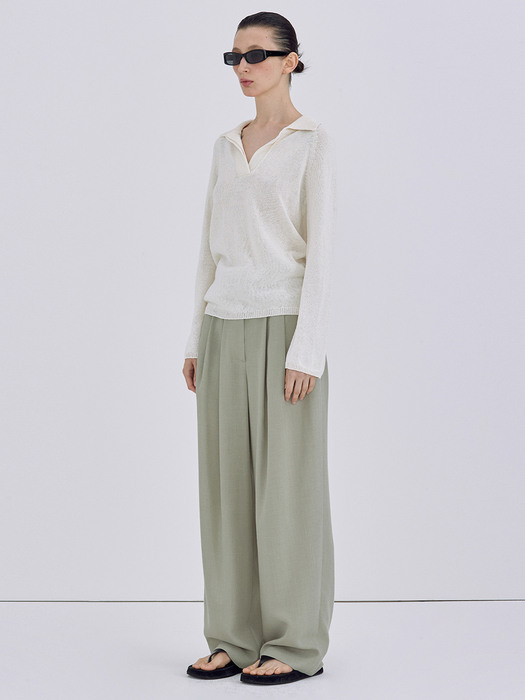 Linen Knit Top_Ivory